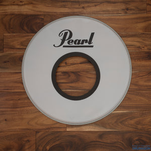 PEARL 16" COATED WHITE BASS DRUM LOGO HEAD / PRE-LOVED
