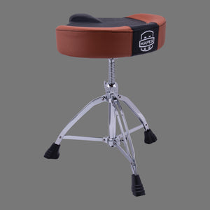 MAPEX T855BR SADDLE (MOTORCYCLE) BREATHABLE DRUM THRONE, BROWN LEATHERETTE