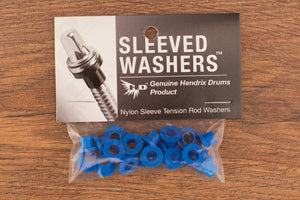HENDRIX DRUMS LIGHT BLUE NYLON SLEEVED WASHERS FOR TENSION RODS, 20 PACK