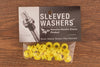 HENDRIX DRUMS LIGHT YELLOW NYLON SLEEVED WASHERS FOR TENSION RODS, 20 PACK