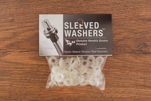 HENDRIX DRUMS WHITE NYLON SLEEVED WASHERS FOR TENSION RODS, 50 PACK