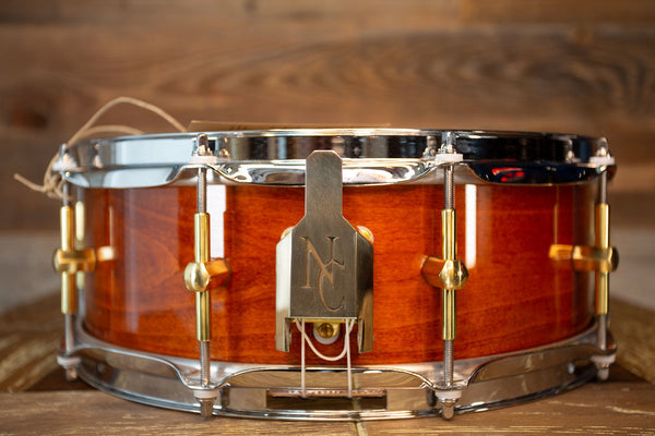NOBLE COOLEY 14 X 5 SS CLASSIC SOLID MAPLE SHELL SNARE DRUM HONEY MAPLE GLOSS