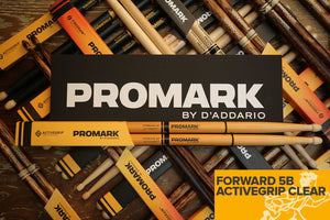 PROMARK FORWARD 5B ACTIVEGRIP CLEAR DRUM STICKS - CLOSEOUT OLD PACKAGING
