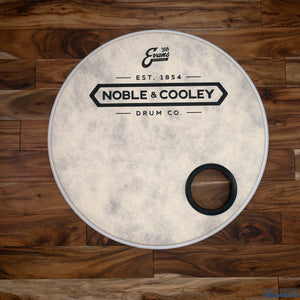 NOBLE & COOLEY 20" CALFTONE 56 BASS DRUM LOGO HEAD / PRE-LOVED