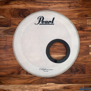 PEARL 20" REFERENCE COATED WHITE BASS DRUM LOGO HEAD / PRE-LOVED