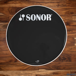 SONOR 22" REMO UT BLACK BASS DRUM LOGO HEAD  / OUT OF BOX STOCK