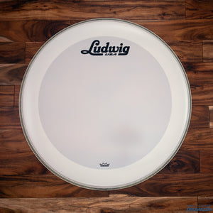 LUDWIG 22" P3 SMOOTH WHITE BASS DRUM LOGO HEAD / NEW OLD STOCK