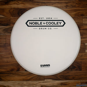 NOBLE & COOLEY 22" EQ3 SMOOTH WHITE BASS DRUM LOGO HEAD