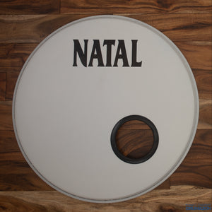 NATAL 18" COATED WHITE BASS DRUM LOGO HEAD / PRE-LOVED