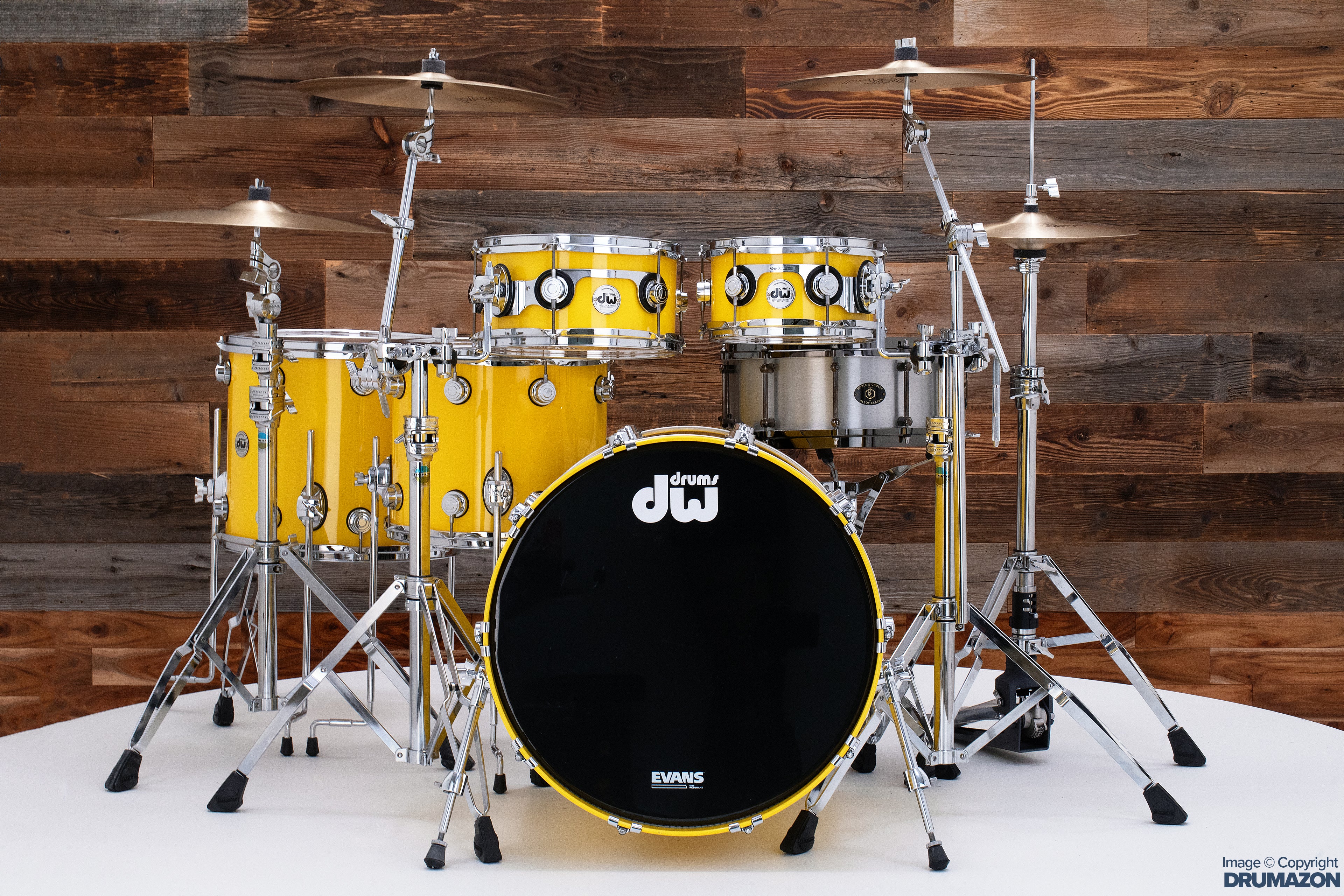 DW (DRUM WORKSHOP) COLLECTORS SERIES, 5 PIECE SHORT STACK DRUM KIT 