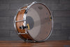 EVETTS 14 X 6.5 SPOTTED GUM SNARE DRUM, BLACKHEART SASSAFRAS GLOSS WITH INLAY