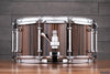 EVETTS 14 X 6.5 TASMANIAN BLACKWOOD SNARE DRUM, EBONY MAKASSAR VERTICAL GLOSS VENEER