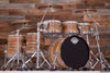 EVETTS JARRAH SHELL 6 PIECE DRUM KIT, BLACKHEART SASSAFRAS SMOOTH SATIN VENEER