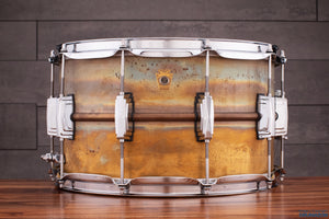 LUDWIG 14 X 8 LB484R RAW BRASS PHONIC SNARE DRUM