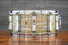 LUDWIG 14 X 6.5 CLASSIC MAPLE SNARE DRUM, CUSTOM ORDERED, OLIVE OYSTER