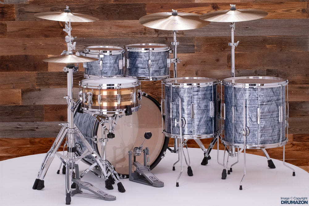 LUDWIG CLASSIC MAPLE 5 PIECE OUTFITTER DRUM KIT SKY BLUE PEARL ROUND Drumazon
