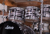 LUDWIG CLASSIC MAPLE 7 PIECE DRUM KIT, DIGITAL BLACK SPARKLE, MACH LUGS, CUSTOM ORDERED