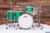 LUDWIG CONTINENTAL 4 PIECE 1 UP 2 DOWN DRUM KIT, GREEN SPARKLE