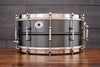 LUDWIG 14 X 6.5 LB417ST SATIN DELUXE BLACK BEAUTY SNARE DRUM, BRASS SHELL, LTD.ED.