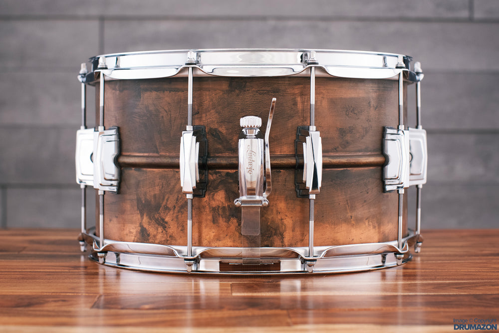 LUDWIG 14 X 8 LC608R RAW COPPERPHONIC SNARE DRUM Drumazon