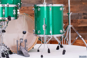 LUDWIG CONTINENTAL 4 PIECE DRUM KIT, GREEN SPARKLE