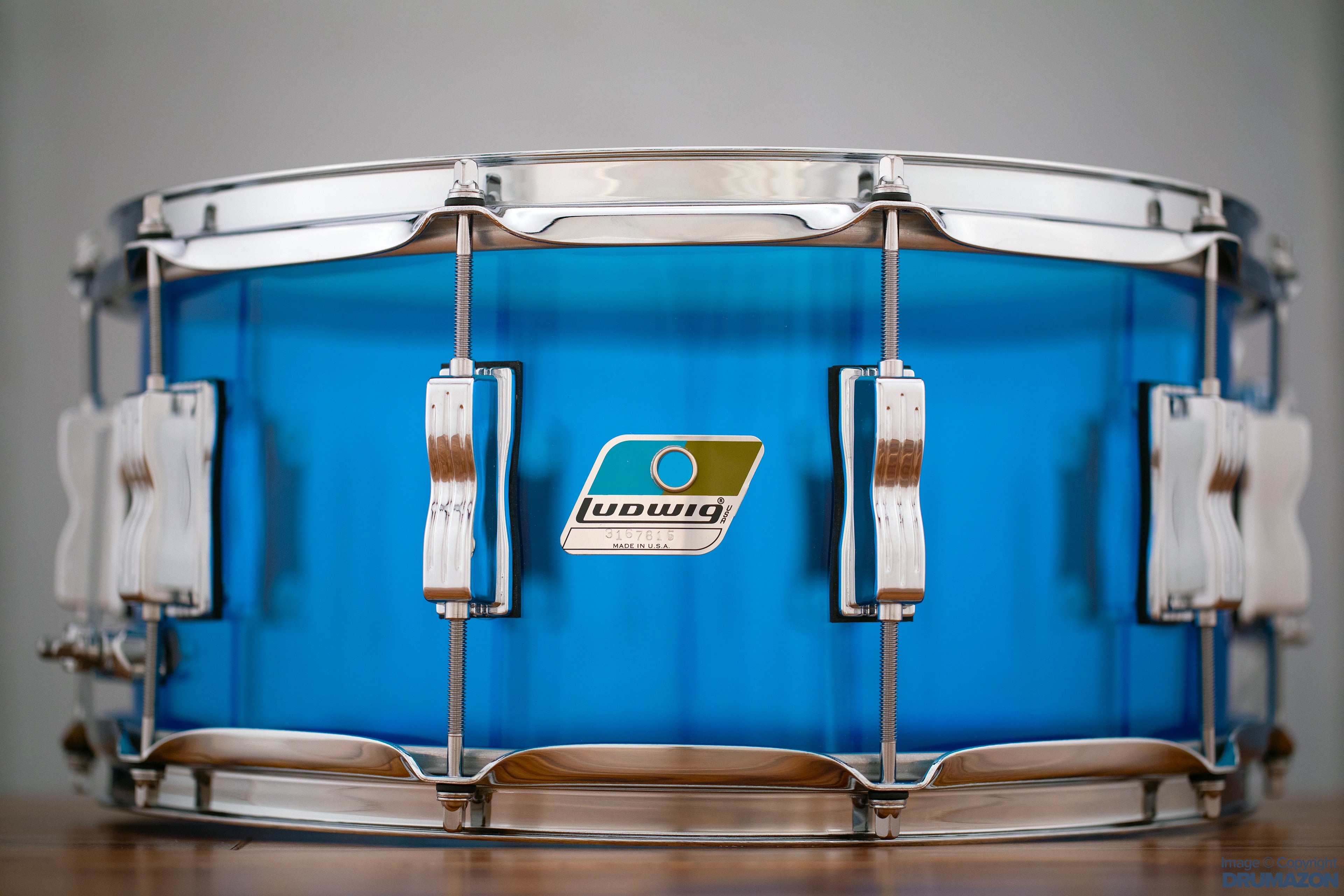 LUDWIG 14 X 6.5 VISTALITE LS903VXX55 SNARE DRUM, BLUE – Drumazon