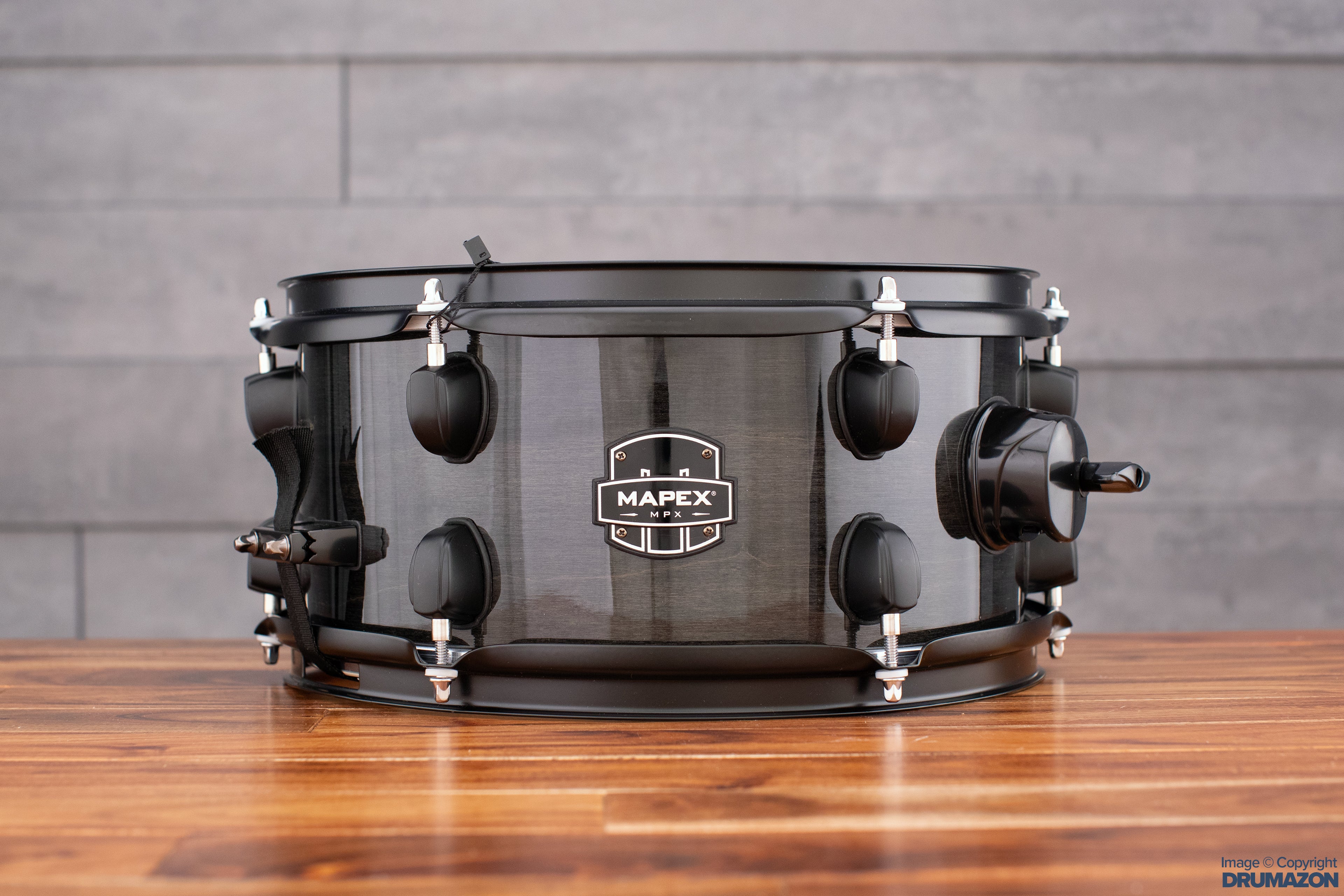 MAPEX MPX 12 X 6 MAPLE POPLAR SNARE DRUM TRANSPARENT MIDNIGHT BLACK