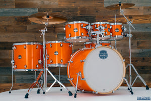 MAPEX MARS MAPLE 7 PIECE DRUM KIT, GLOSSY AMBER, FREE 8" TOM