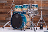 MAPEX SATURN CLASSIC BIG SIZE 6 PIECE 3 UP / 2 DOWN DRUM KIT, AQUA FADE