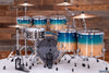 MAPEX SATURN CLASSIC BIG SIZE 6 PIECE 3 UP / 2 DOWN DRUM KIT, AQUA FADE