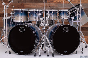 MAPEX SATURN CLASSIC 9 PIECE MONSTER DOUBLE BASS DRUM KIT, TEAL BLUE FADE