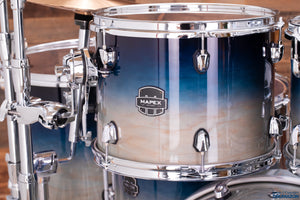 MAPEX SATURN CLASSIC 9 PIECE MONSTER DOUBLE BASS DRUM KIT, TEAL BLUE FADE