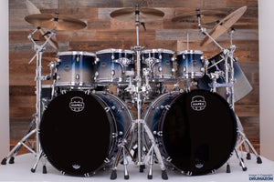 MAPEX SATURN CLASSIC 9 PIECE MONSTER DOUBLE BASS DRUM KIT, TEAL BLUE FADE