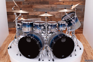 MAPEX SATURN CLASSIC 9 PIECE MONSTER DOUBLE BASS DRUM KIT, TEAL BLUE FADE