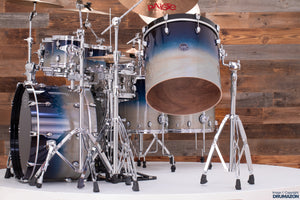 MAPEX SATURN CLASSIC 9 PIECE MONSTER DOUBLE BASS DRUM KIT, TEAL BLUE FADE