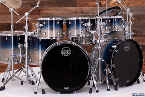 MAPEX SATURN CLASSIC 9 PIECE MONSTER DOUBLE BASS DRUM KIT, TEAL BLUE FADE