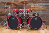 MAPEX SATURN CLASSIC 7 PIECE DOUBLE BASS DRUM KIT, SCARLET FADE