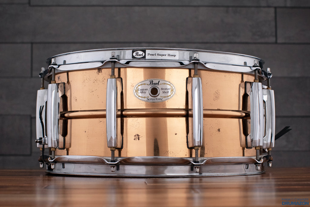 14 x 6.5 Pearl Sensitone Custom Alloy Brass Shell Snare Drum w