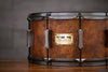 PORK PIE 14 X 7 MAPLE / ASH SNARE DRUM, RUSTY WALLACE FINISH, GREY FITTINGS