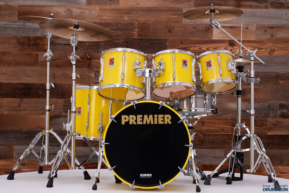 PREMIER RESONATOR 5 PIECE DRUM KIT, DECO YELLOW, (PRELOVED) Drumazon