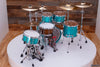 SAKAE OSAKA HERITAGE EVOLVED 4 PIECE MAPLE DRUM KIT, TURQUOISE CHAMPAGNE