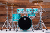 SAKAE OSAKA HERITAGE EVOLVED 5 PIECE MAPLE DRUM KIT, TURQUOISE CHAMPAGNE