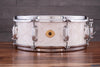 SLINGERLAND 14 X 5.5 RADIO KING SOLID MAPLE SNARE DRUM, WHITE MARINE PEARL