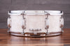 SLINGERLAND 14 X 5.5 RADIO KING SOLID MAPLE SNARE DRUM, WHITE MARINE PEARL