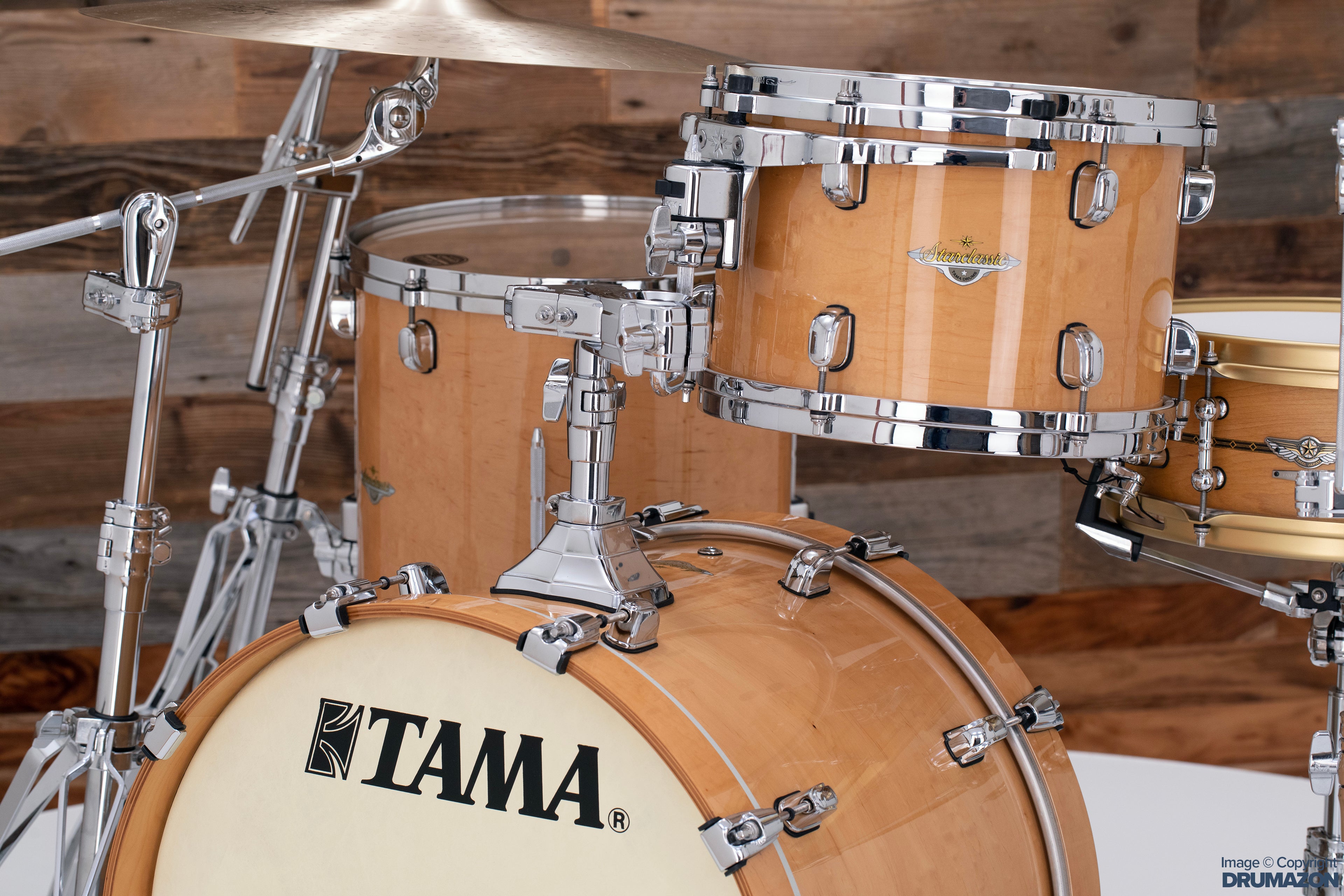 TAMA STARCLASSIC MAPLE EXOTIC 3 PIECE DRUM KIT FIGURED MAPLE GLOSS P Drumazon