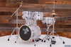 TAMBURO T5 S16 5 PIECE DRUM KIT WITH HARDWARE AND CYMBALS, WHITE SILVER SPARKLE