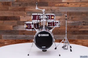 YAMAHA RICK MAROTTA SIGNATURE HIP GIG 5 PIECE PORTABLE DRUM KIT AND THRONE, CHERRY WOOD (PRE-LOVED)