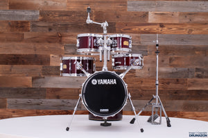 YAMAHA RICK MAROTTA SIGNATURE HIP GIG 5 PIECE PORTABLE DRUM KIT AND THRONE, CHERRY WOOD (PRE-LOVED)