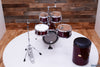 YAMAHA RICK MAROTTA SIGNATURE HIP GIG 5 PIECE PORTABLE DRUM KIT AND THRONE, CHERRY WOOD (PRE-LOVED)