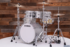 YAMAHA ABSOLUTE HYBRID MAPLE 5 PIECE DRUM KIT, SILVER SPARKLE (PRE-LOVED)